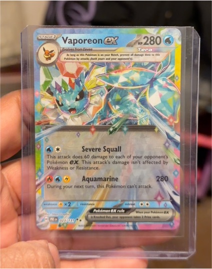 2025 Pokémon TCG Prismatic Evolutions #023 Vaporeon ex — front