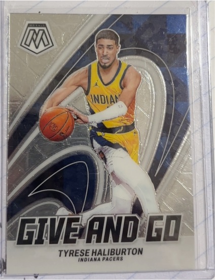 2023-24 Panini Mosaic #7 Tyrese Haliburton Give and Go — front