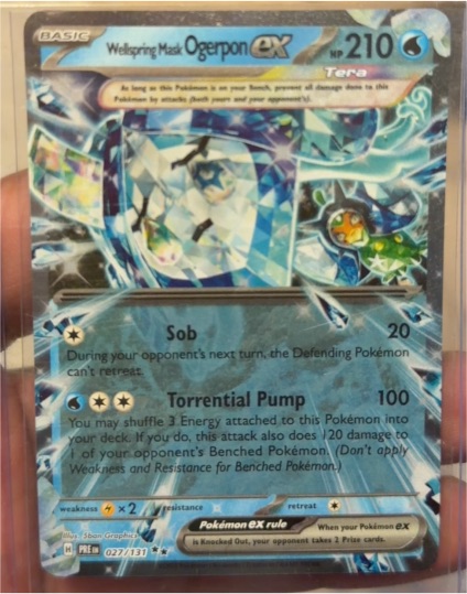 2024 Pokemon TCG Prismatic Evolutions #027 Wellspring Mask Ogerpon ex — front