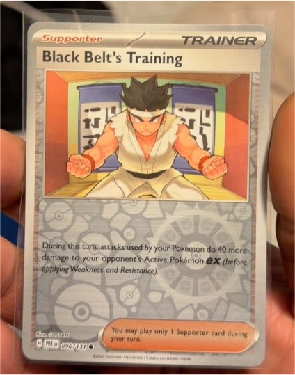 2025 Pokémon SV: Prismatic Evolutions #096 Black Belt's Training — front
