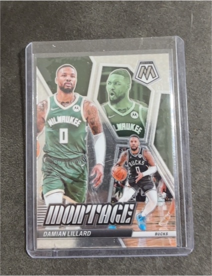 2023-24 Panini Mosaic #10 Damian Lillard Montage — front
