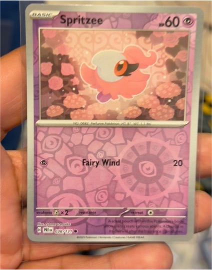 2023 Pokémon Prismatic Evolutions #038 Spritzee — front