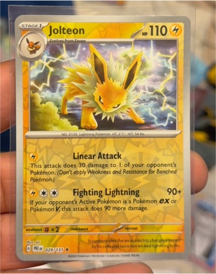 2025 Pokémon TCG Scarlet & Violet 151 #029 Jolteon — front