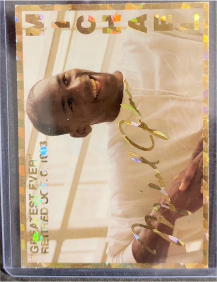 1994 Sports Edition Greatest Ever Retires Gold HoloFoil Michael Jordan — front