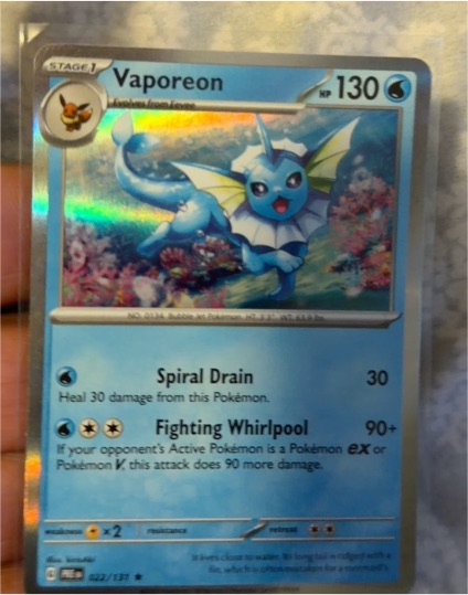 2023 Pokémon SV: Prismatic Evolutions #022 Vaporeon — front