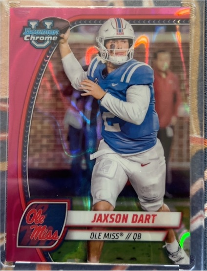 2024 Bowman University Chrome #6 Jaxson Dart — front