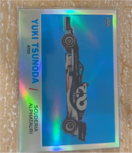 2021 Topps Chrome Formula 1 #T61-YT Yuki Tsunoda — front