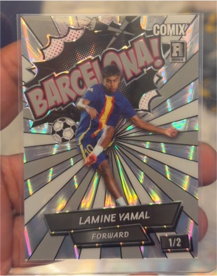 2024 Wild Card Comix Black Label #1/2 Lamine Yamal Barcelona! Rookie — front