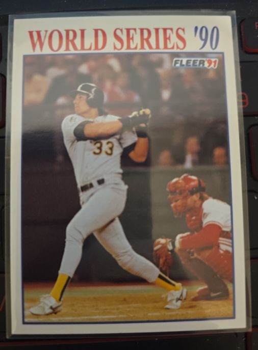 1991 Fleer #3 Jose Canseco World Series '90 — front