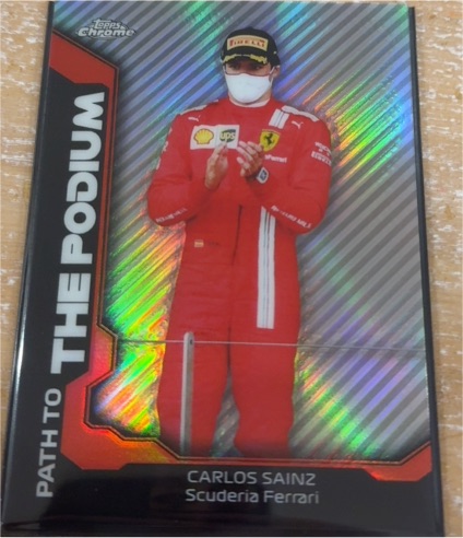 2021 Topps Chrome Formula 1 #PTP-CS Carlos Sainz Path to the Podium — front