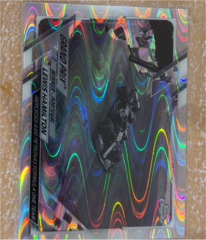 2021 Topps Chrome Formula 1 F1 #149 Lewis Hamilton Black & White Raywave — front