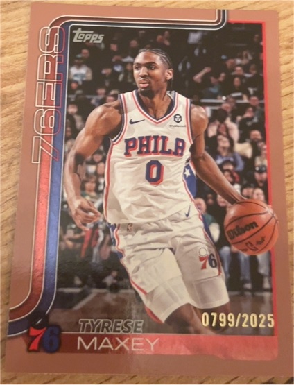 2025-26 Topps #21 Tyrese Maxey — front