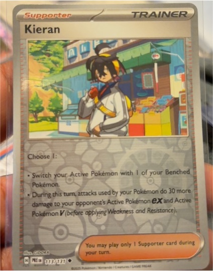 2025 Pokémon SV: Prismatic Evolutions #113 Kieran — front