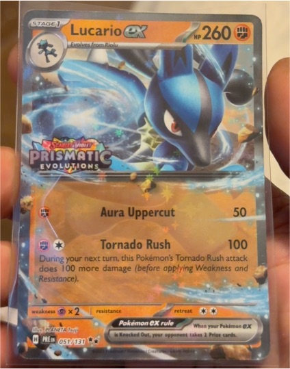 2016 Pokémon Prismatic Evolutions #051 Lucario ex — front