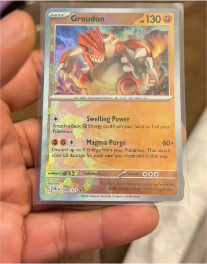 2016 Pokémon Prismatic Evolutions #049 Groudon — front