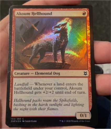 2020 Magic: The Gathering Zendikar Rising #133 Akoum Hellhound — front
