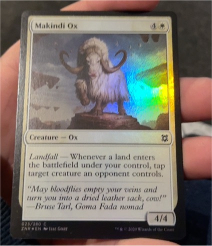 2020 Magic: The Gathering Zendikar Rising #25 Makindi Ox — front