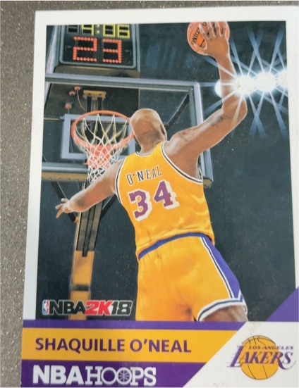 2017-18 Panini NBA Hoops NBA 2K18 #13 Shaquille O'Neal — front