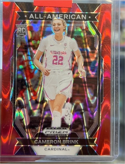 2024 Panini Prizm Draft Picks #10 Cameron Brink All-American Red Ice RC — front
