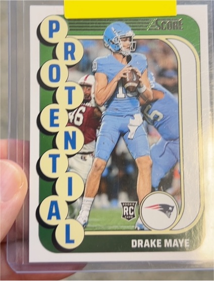 2024 Panini Score #2 Potential RC Drake Maye — front