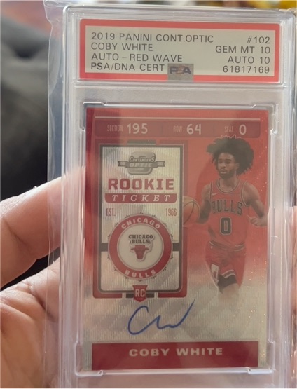 2019 Panini Contenders Optic #102 Coby White — front