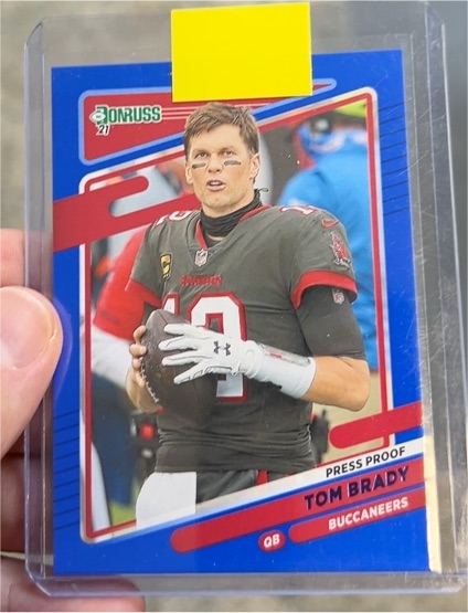 2021 Donruss Press Proof Blue #1b Tom Brady — front