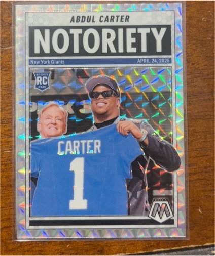 2025 Panini Mosaic #14 Abdul Carter Notoriety — front