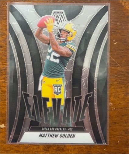 2025 Panini Mosaic #3 Matthew Golden Elevate Rookie — front