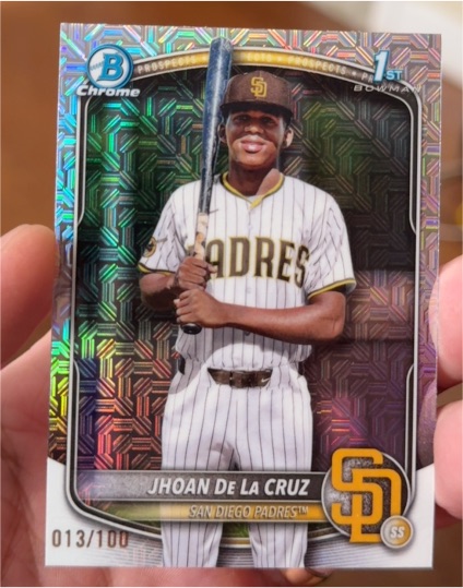 2025 Bowman Chrome #BCP-223 Jhoan De La Cruz — front