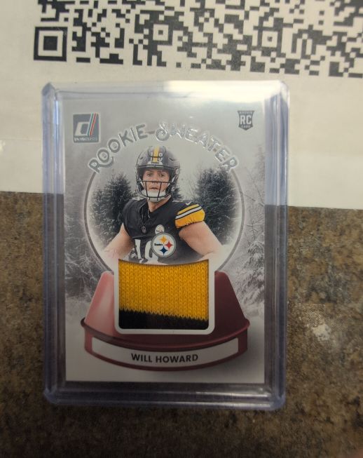 2025 Donruss #SWE-WHD Will Howard Rookie Sweater Patch — front