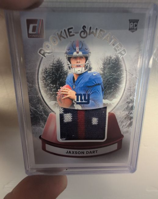 2025 Donruss Rookie Sweater #SWE-JDT Jaxson Dart — front