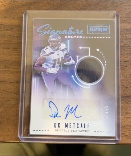 2020 Panini Playbook Signature Routes #DK DK Metcalf — front