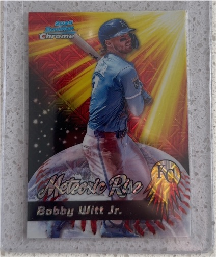 2025 Bowman Chrome #MR-11 Bobby Witt Jr. Meteoric Rise — front