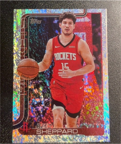 2024-25 Panini Select #68 Reed Sheppard Rookie Disco Prizm Houston Rockets — front