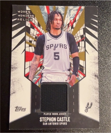 2025-26 Topps Woven Wonders Relics #WW-SC Stephon Castle — front