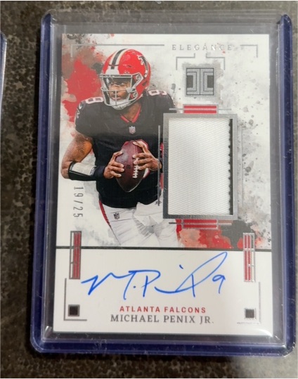2025 Panini Impeccable Elegance #EVPA-MPJ Michael Penix Jr. — front
