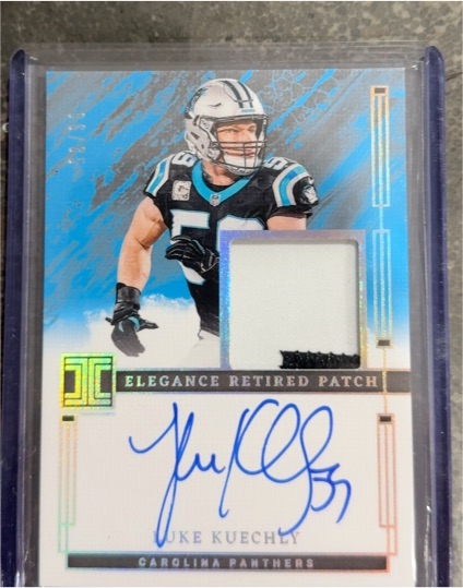 2024 Panini Impeccable Elegance Retired Patch Luke Kuechly — front