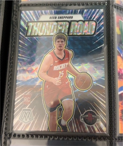 2024-25 Panini Mosaic Thunder Road #16 Reed Sheppard — front