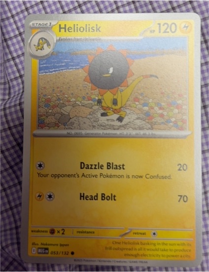 2025 Pokemon TCG ME01: Mega Evolution #053 Heliolisk — front