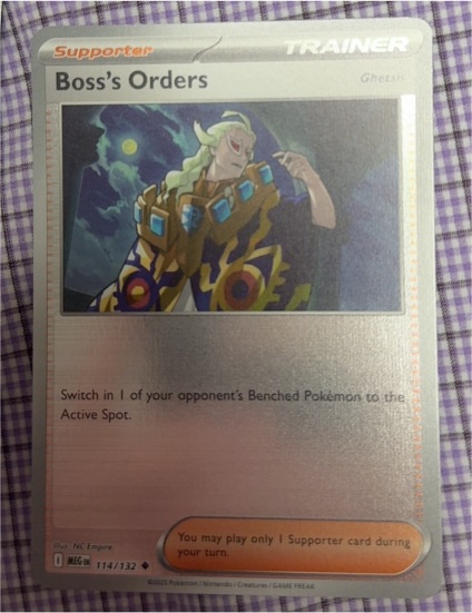2025 Pokémon TCG ME01: Mega Evolution #114 Boss's Orders Ghetsis — front