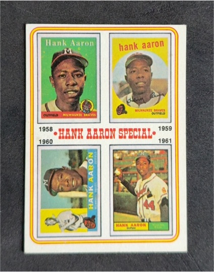 1974 Topps #3 Hank Aaron Special 1958-61 — front
