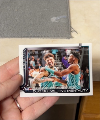 2025-26 Topps #283 Hornets Duo Have Powerful Sting: Duo Shows Hive Mentality — front
