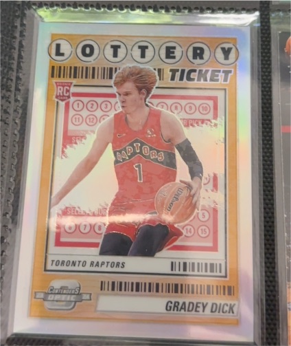 2023-24 Panini Contenders Optic #5 Gradey Dick Lottery Ticket — front