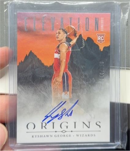 2024-25 Panini Origins Elevation Signatures #Kyshawn George Rookie Card — front