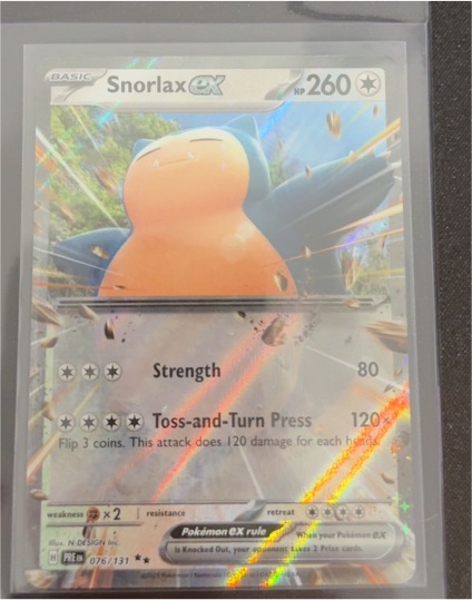 2025 Pokémon Prismatic Evolutions #076 Snorlax ex — front