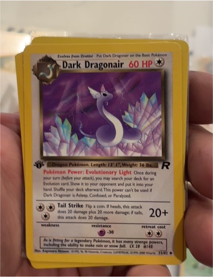 1999 Pokémon Team Rocket #33 Dark Dragonair — front