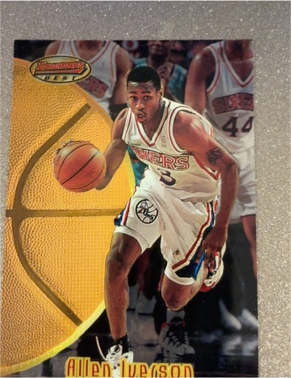 1997-98 Topps Stadium Club Bowman's Best Preview #BBP1 Allen Iverson — front