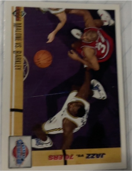 1991-92 Upper Deck #31 Malone vs. Barkley — front