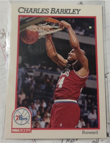 1991-92 Hoops #156 Charles Barkley Philadelphia 76ers — front