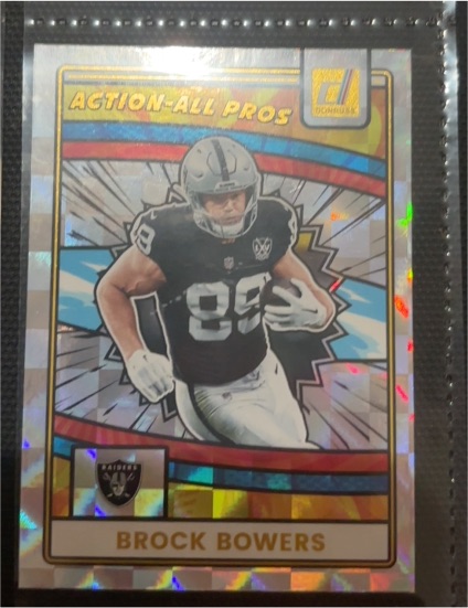 2025 Panini Donruss #AAP-BBO Brock Bowers Action-All Pros — front